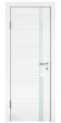 Дверь межкомнатная DO-514 Белый бархат/стекло Белое