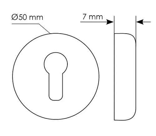 Накладка на евроцилиндр LUX-KH-R5 OTL