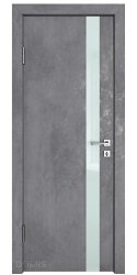ШИ дверь DO-607 Бетон темный/стекло Белое