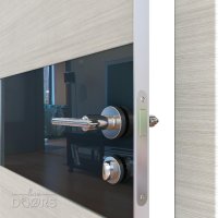 ШИ дверь DO-601 Ива светлая/стекло Черное