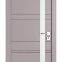 Дверь межкомнатная DO-514 Серый бархат/Снег