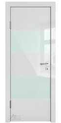ШИ дверь DO-608 Серый глянец/стекло Белое