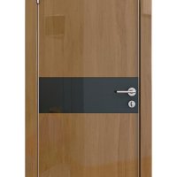 Дверь межкомнатная DO-509 Анегри темный/стекло Черное