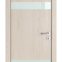 ШИ дверь DO-602 Ясень капучино/стекло Белое