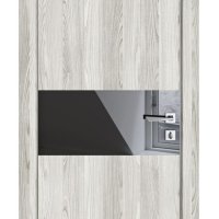 Дверь межкомнатная DO-501 Айс/стекло Черное