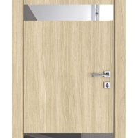 Дверь межкомнатная DO-502 Дуб светлый/Зеркало