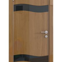 Дверь DO-503 Анегри темный/стекло Черное Скидка 50 %!