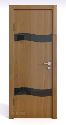 Дверь DO-503 Анегри темный/стекло Черное Скидка 50 %!