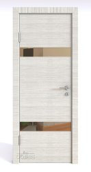 ШИ дверь DO-602 Ива светлая/зеркало Бронза