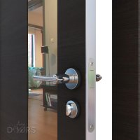 Дверь DO-504 Венге горизонтальный/зеркало Бронза