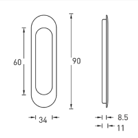 Ручка-купе A-K02-V02 золото блестящее