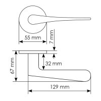 Дверная ручка AULA R5 CAFFE