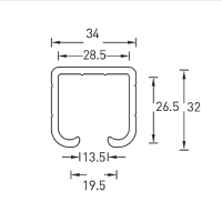 Направляющая для раздвижной двери AY8401-2M WF