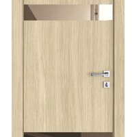 Дверь межкомнатная DO-502 Дуб светлый/зеркало Бронза