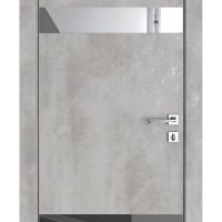 Дверь межкомнатная DO-502 Бетон светлый/Зеркало