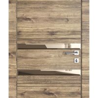 Дверь межкомнатная DO-515 Лофт светлый/зеркало Бронза