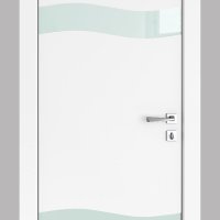 ШИ дверь DO-603 Белый бархат/стекло Белое