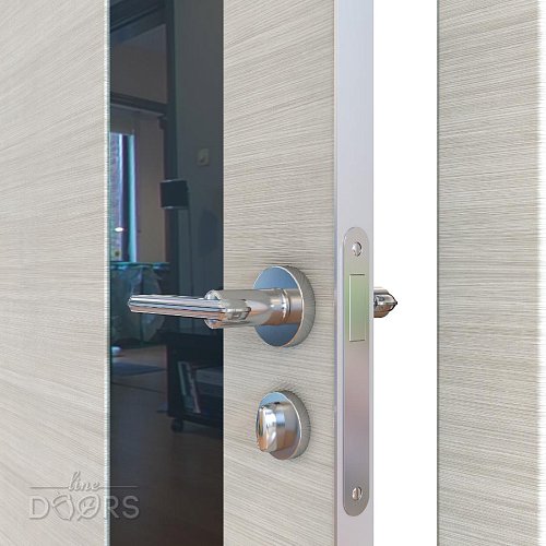 ШИ дверь DO-604 Ива светлая/стекло Черное