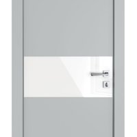 ШИ дверь DO-601 Силк маус/стекло Белое