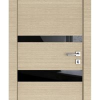 Дверь межкомнатная DO-512 Неаполь/стекло Черное