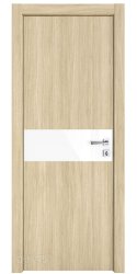 ШИ дверь DO-609 Дуб светлый/стекло Белое