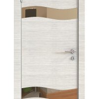 Дверь межкомнатная DO-503 Ива светлая/зеркало Бронза