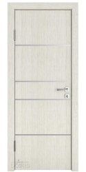 Дверь межкомнатная DG-517 Белая лиственница/молдинги светлые