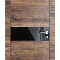 ШИ дверь DO-609 Лофт темный/стекло Черное