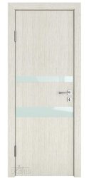 ШИ дверь DO-612 Белая лиственница/стекло Белое