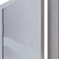 ШИ дверь DO-603 Металлик/стекло Белое