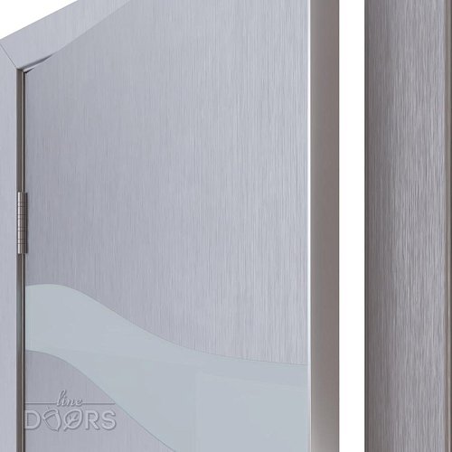 ШИ дверь DO-603 Металлик/стекло Белое