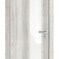 ШИ дверь DO-604 Айс/стекло Белое