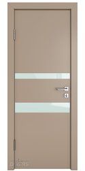 ШИ дверь DO-612 Латте софт/стекло Белое