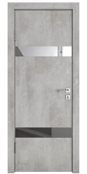 ШИ дверь DO-602 Бетон светлый/Зеркало