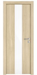 Дверь межкомнатная DO-510 Дуб светлый/стекло Белое