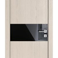 ШИ дверь DO-601 Ясень капучино/стекло Черное