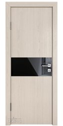 ШИ дверь DO-601 Ясень капучино/стекло Черное
