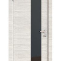 ШИ дверь DO-604 Ива светлая/стекло Черное