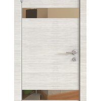 Дверь межкомнатная DO-502 Ива светлая/зеркало Бронза