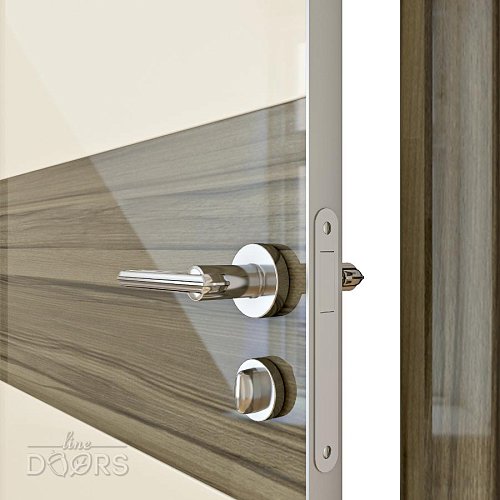 Дверь DO-501 Ваниль глянец/стекло Сосна Скидка 50 %!