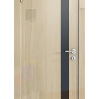 Дверь межкомнатная DO-507 Анегри светлый/стекло Черное