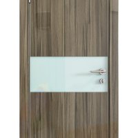 Дверь межкомнатная DO-501 Сосна глянец/стекло Белое