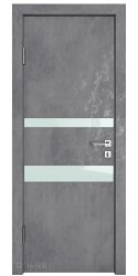 ШИ дверь DO-612 Бетон темный/стекло Белое