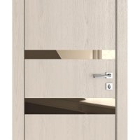 ШИ дверь DO-612 Ясень капучино/зеркало Бронза