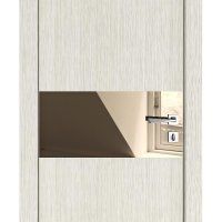 ШИ дверь DO-601 Белая лиственница/зеркало Бронза