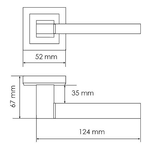 Дверная ручка MH-48-S6 SSC/W