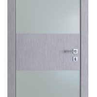 Дверь межкомнатная DO-508 Металлик/Снег