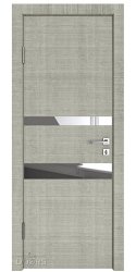 Дверь межкомнатная DO-512 Серый дуб/Зеркало