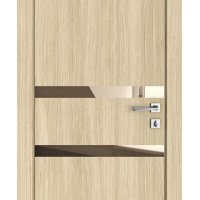 Дверь межкомнатная DO-513 Дуб светлый/зеркало Бронза