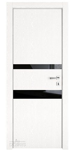 ШИ дверь DO-612 Жемчуг/стекло Черное